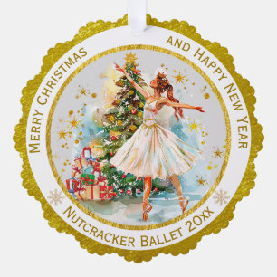 Adorno De Papel Nuez de Cascara Personalizada Ballet de Navidad - 