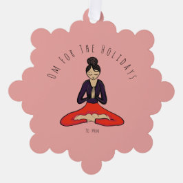 Adorno De Papel Om For The Holidays Ornament Card