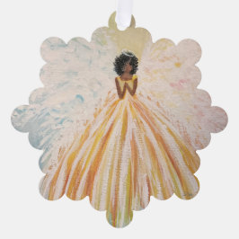Adorno De Papel Ornamento de papel brillante Angel (PENNER FRAZIER