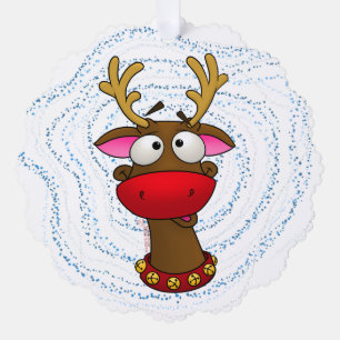 Adorno De Papel Ornamento de papel de los Navidades Rudolph