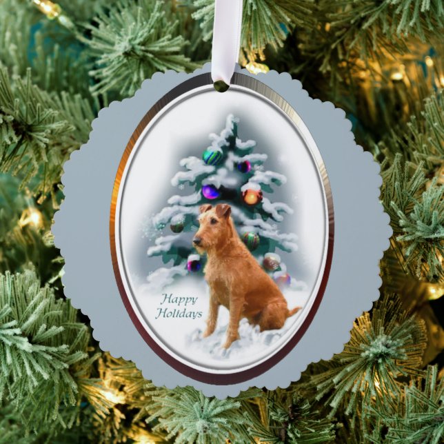 Adorno De Papel Ornamento de regalos de Navidades Terrier de Irlan (Insitu (árbol))