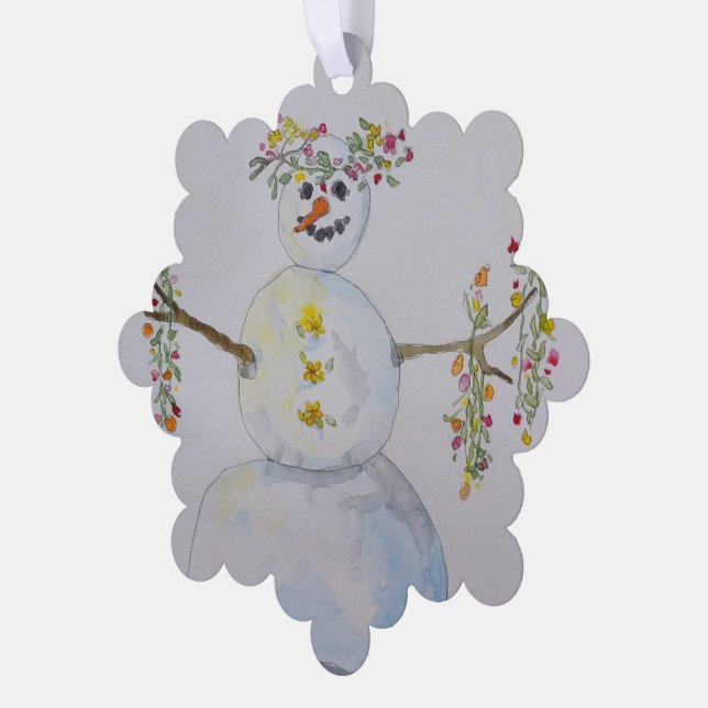 Adorno De Papel ornamento de snowman (Izquierda)