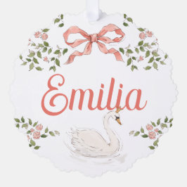 Adorno De Papel Ornamento decorativo - Princess Swan