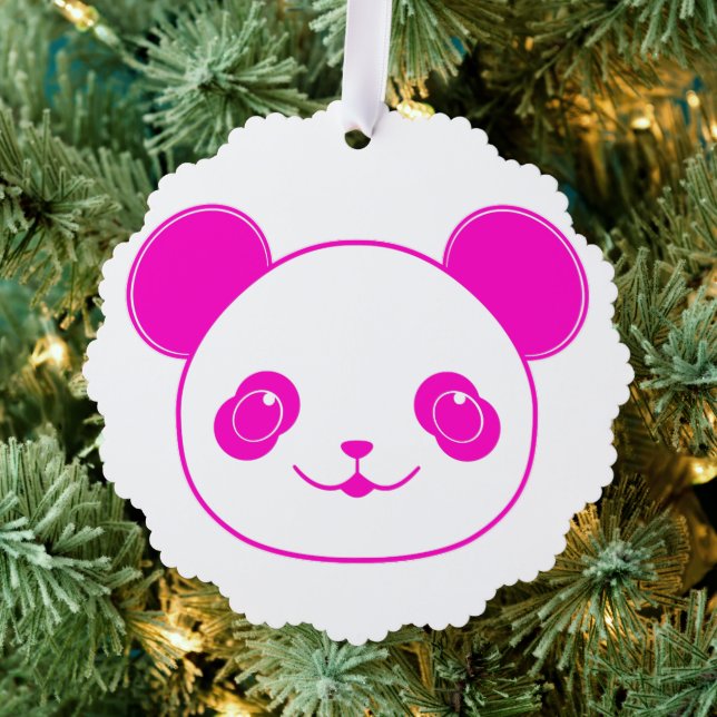 Adorno De Papel Oso rosa Kawaii Panda (Insitu (árbol))