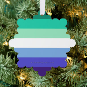 Adorno De Papel Paleta de la bandera de hombres gays inclusiva tra