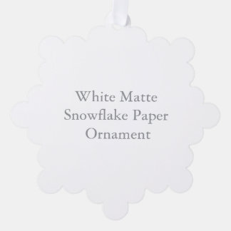 Adorno De Papel Papel Copo de Nieve Mate