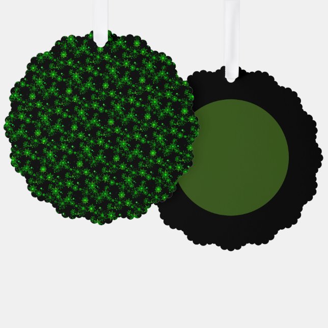 Adorno De Papel Papel de ornamento verde espumoso (Anverso/Reverso)