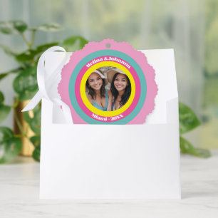 Adorno de papel para amigas con nombre personaliza