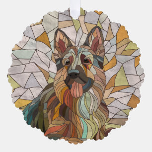 Adorno De Papel Pastor Alemán - Arte Mosaico