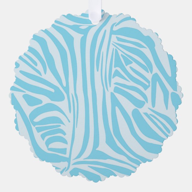 Adorno De Papel Patrón de cebra azul (Anverso)