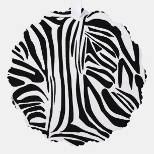 Adorno De Papel Patrón de impresión de cebra en blanco y negro atr