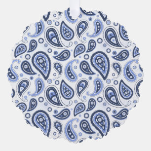 Adorno De Papel Patrón de paisley azul