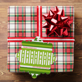 Adorno De Papel Patrón de punto de ribete a rayas MAZ 079 Navidad 