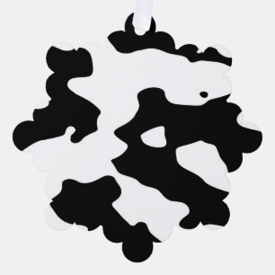 Adorno De Papel Patrón de vaca negro y blanco