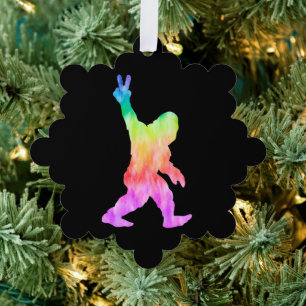 Adorno De Papel Paz Amor Bigfoot     