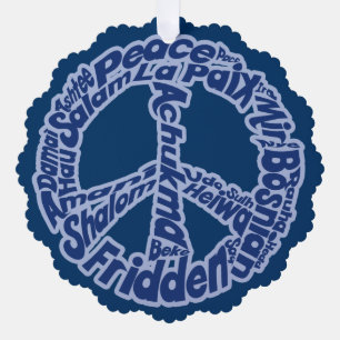 Adorno De Papel Paz en todos los idiomas