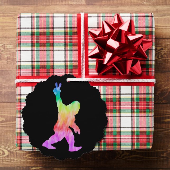 Adorno De Papel Peace Love Bigfoot (Insitu (Regalo))