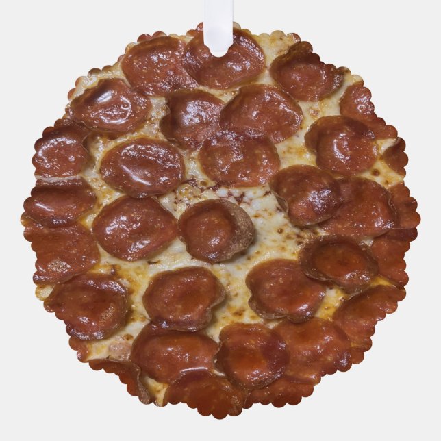 Adorno De Papel Pepperoni Pizza (Anverso)