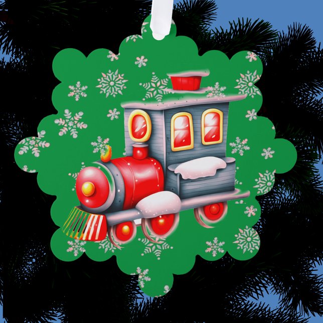 Adorno De Papel Pequeños Navidades de juguetes de trenes de vapor  (Subido por el creador)