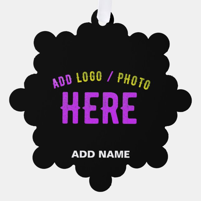 ADORNO DE PAPEL PERSONALIZABLE MODERNO ESTILO NEGRO VERIFICADO MAR (Anverso)