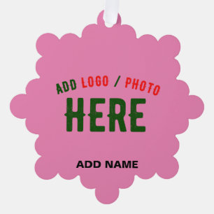 ADORNO DE PAPEL PERSONALIZABLE MODERNO ESTILO ROSA VERIFICADA MARC