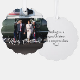Adorno De Papel Personalizado de Navidades militares Donald Trump 