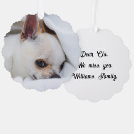 Adorno De Papel Personalizado de perro mascota foto conmemorativo 