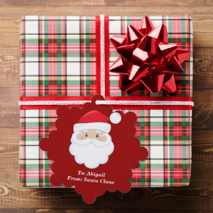 Adorno De Papel Personalizado De Santa Claus Cute Regalo De Navida