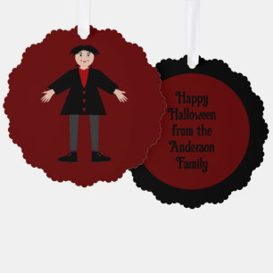 Adorno De Papel Personalizado de vampiros de Halloween