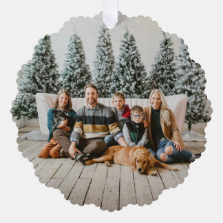 Adorno De Papel Personalized Family Photo Christmas Ornament Tag
