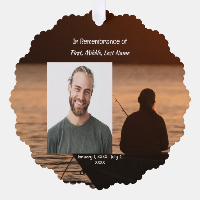 Adorno De Papel Pescador de bolsillos conmemorativos (Anverso)