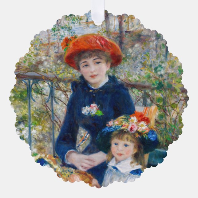 Adorno De Papel Pierre-Auguste Renoir - Dos hermanas en la terraza (Anverso)