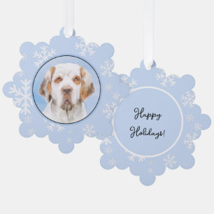 Adorno De Papel Pintura de Clumber Spaniel - Arte de Perro Origina