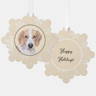 Adorno De Papel Pintura de Foxhound estadounidense - Arte de Perro