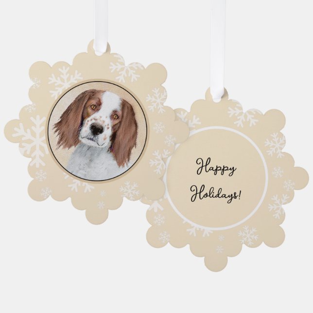 Adorno De Papel Pintura irlandesa de estilo rojo y blanco - Arte o (Anverso/Reverso)