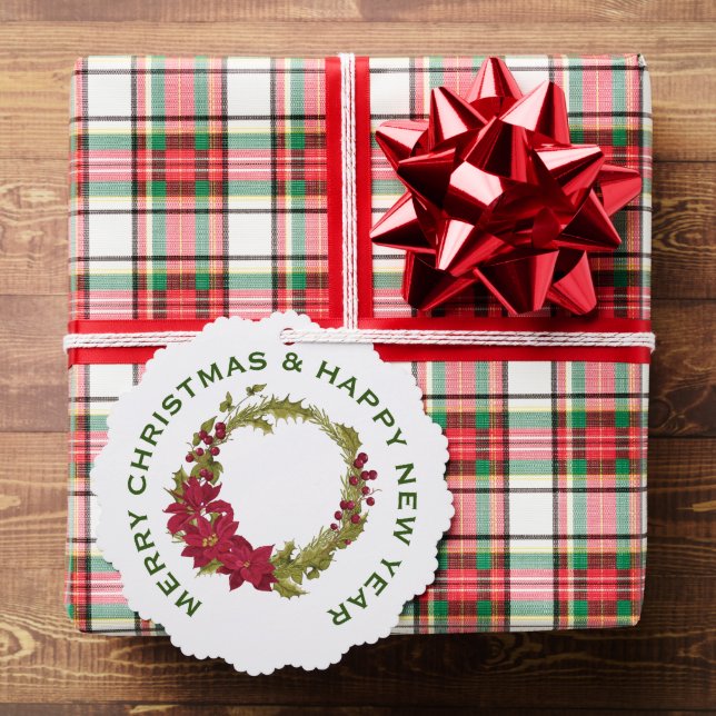 ADORNO DE PAPEL POINSETIA ROJA PERSONALIZADA EN LA RESPIRACIÓN DE  (Insitu (Regalo))