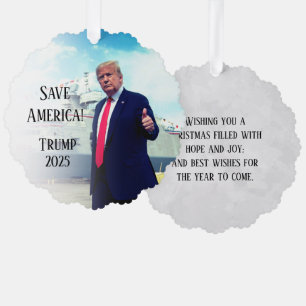 Adorno De Papel Presidente Donald Trump 2024 Salven el barco estad