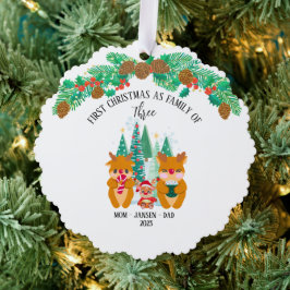 Adorno De Papel Primeros renos navideños personalizados