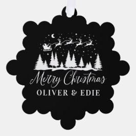 Adorno De Papel Primeros renos negros de Navidad elegante 1 foto