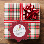 Adorno De Papel Profesora de acuarela moderna Arcoiris gracias<br><div class="desc">Una tarjeta especial y memorable de Navidades para tu profesor favorito. Eres mi héroe, profesor. Presente perfecto para tu profesor de primaria favorito para Navidades, de vuelta a la escuela, fin de año o Día de Apreciación del Profesor. Personalice con su propia definición para crear un regalo único, divertido y...</div>