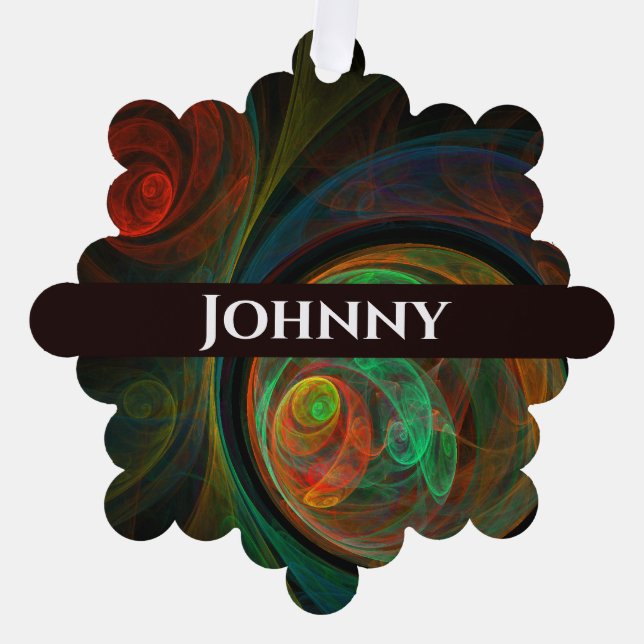 Adorno De Papel Reborn Green Abstract Art (Anverso)