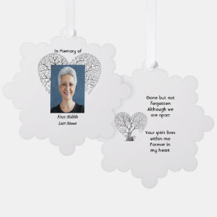 Adorno De Papel Recuerdo Árbol de la Vida Corazón Amor Memorial