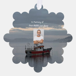 Adorno De Papel Recuerdo conmemorativo Barco de pesca Pescador