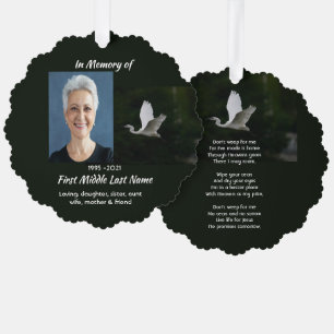 Adorno De Papel Recuerdo conmemorativo del pájaro garceta blanca c