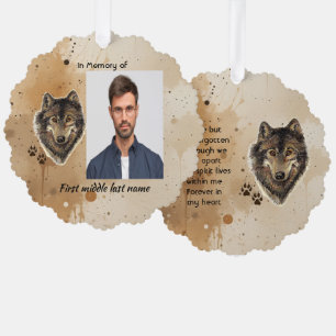 Adorno De Papel Recuerdo conmemorativo lobo lobos animal