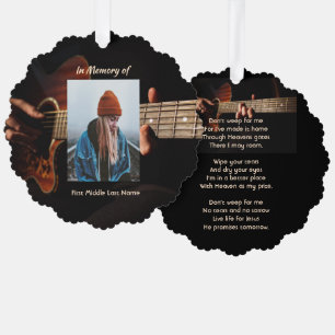 Adorno De Papel Recuerdo conmemorativo música cristiana guitarra 