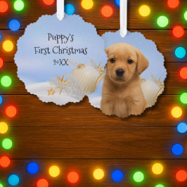 Adorno De Papel Recuerdo de la primera Navidad del cachorro