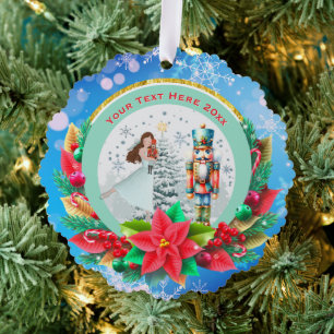 Adorno De Papel Regalo de Navidad de Cascanueces, recuerdo familia