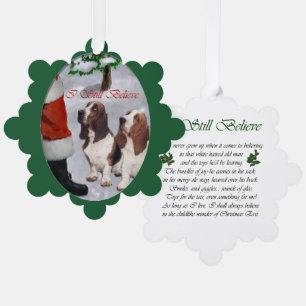 Adorno De Papel Regalos de Navidades de Hound Basset