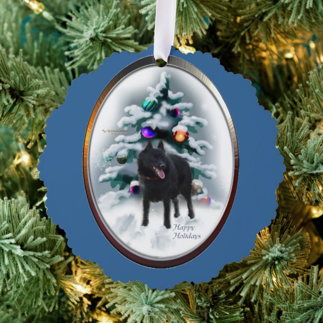 Adorno De Papel Regalos de Navidades de Schipperke (Insitu (árbol))